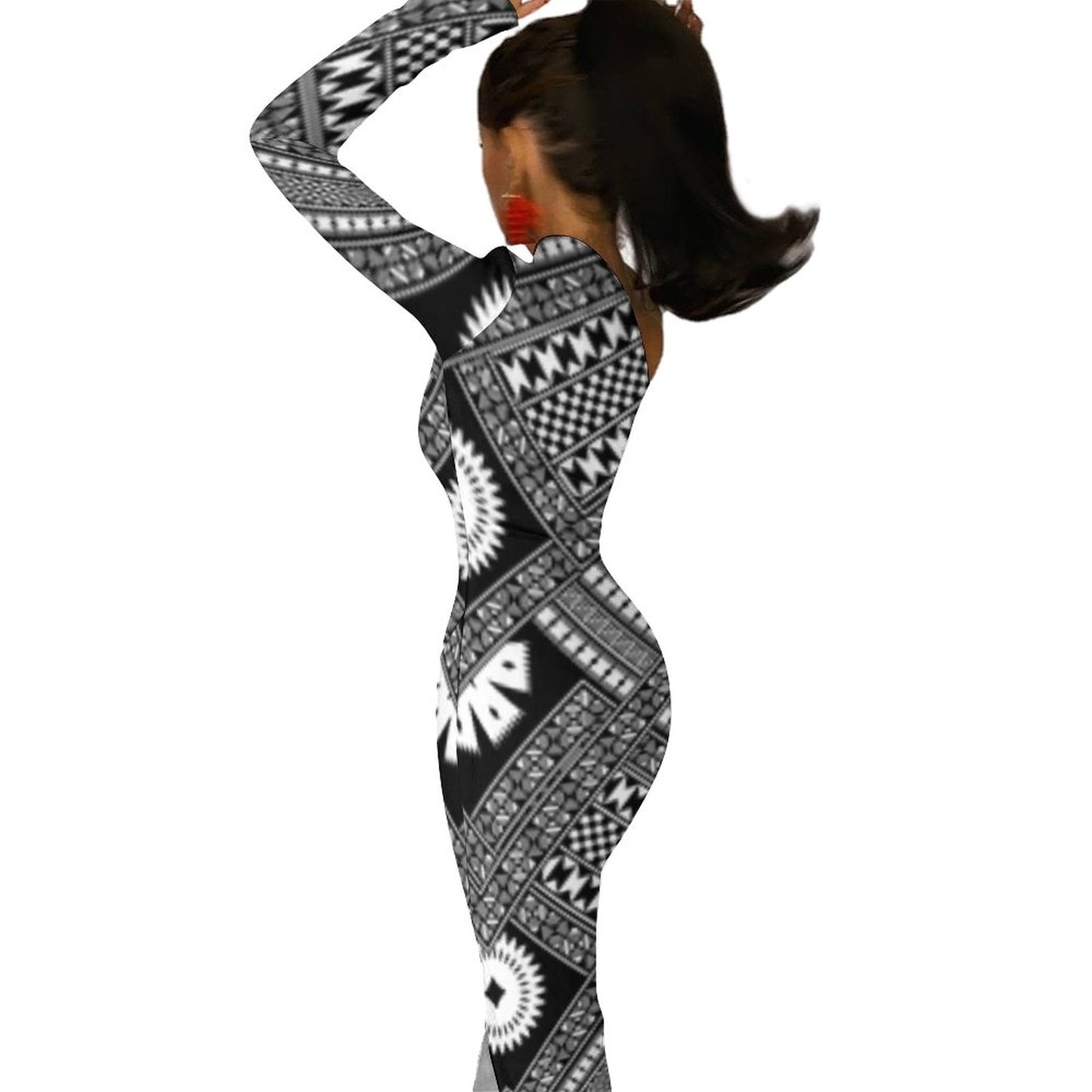 Fiji Masi One Shoulder Split Dress 2