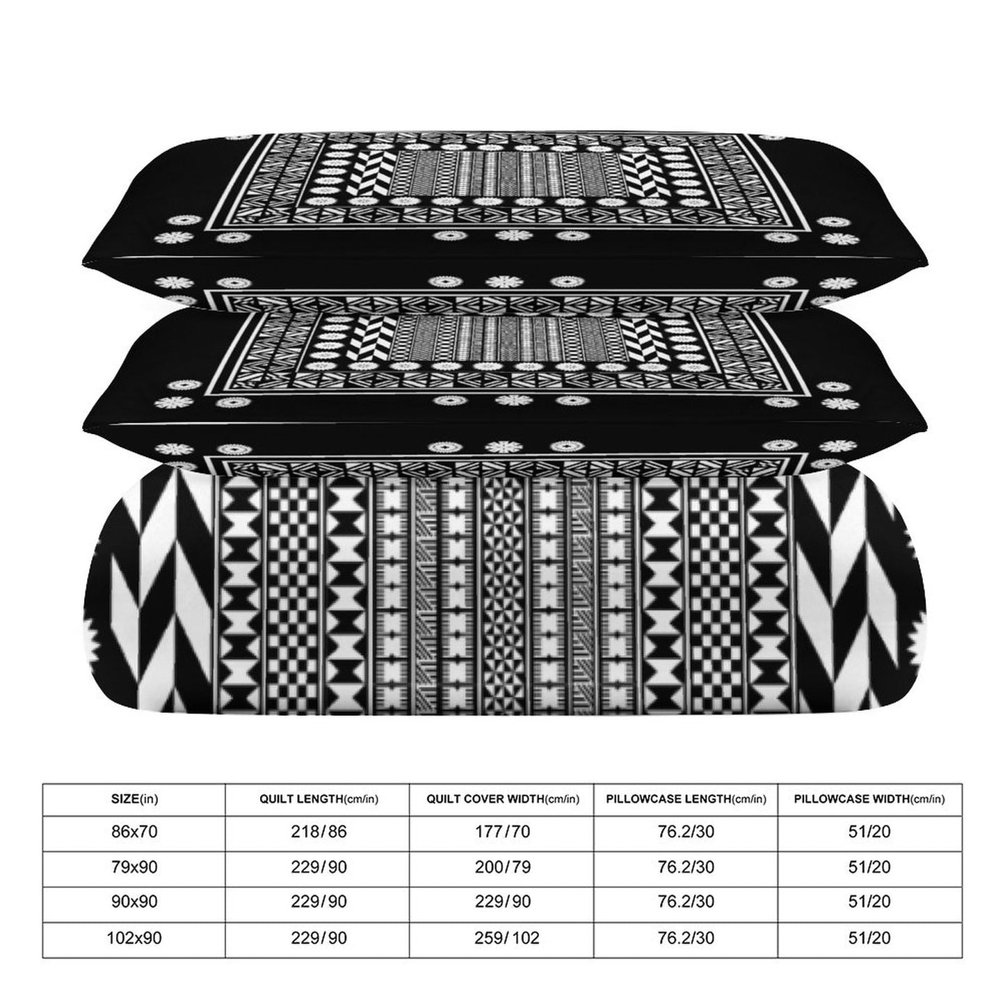 Fiji Masi 3-Piece Bedding Set-90"x90"/ 229x229cm (Dual-sided Printing) 1