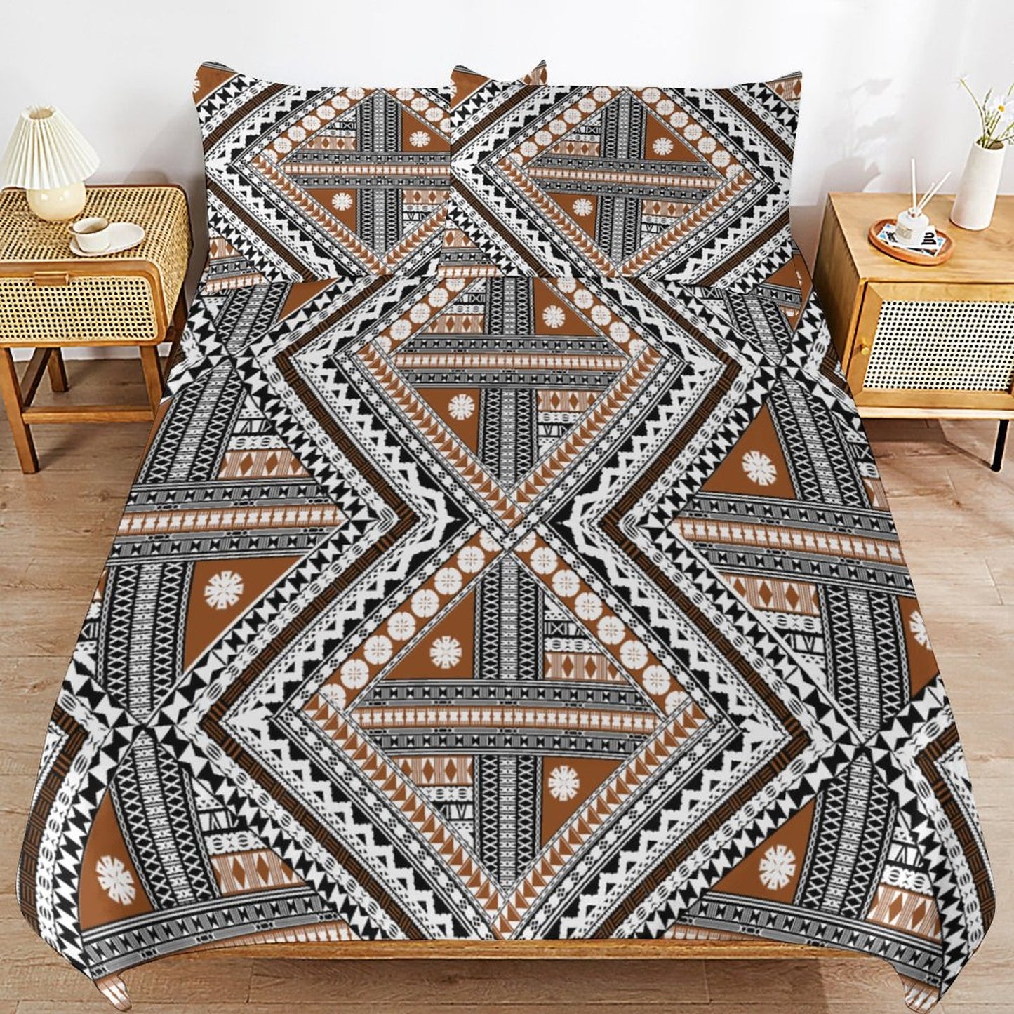 Fiji Masi 3-Piece Bedding Set-90"x90"/ 229x229cm (Dual-sided Printing) 11