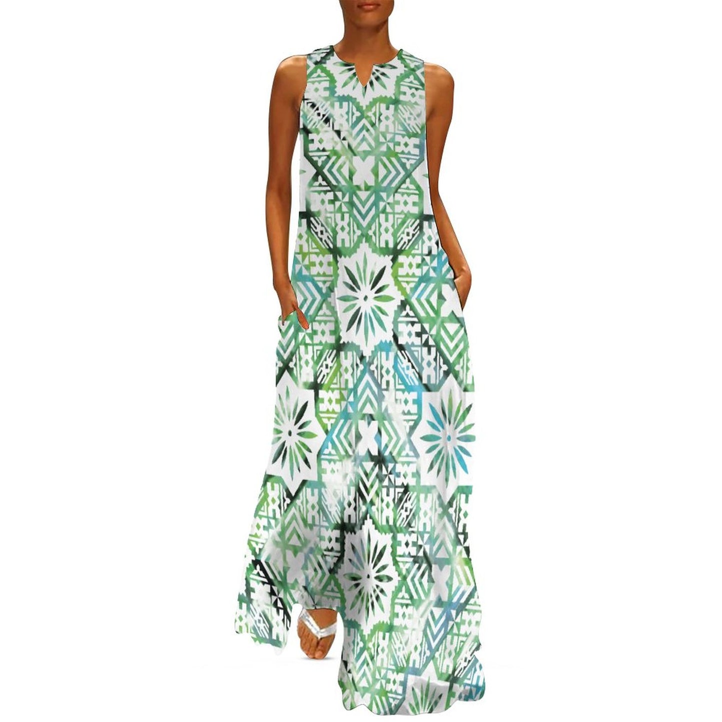 Fiji Masi Sleeveless Ankle-length Dress 2