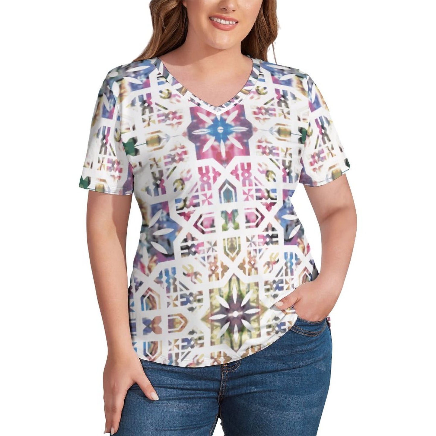 Fiji Masi Ice Silk V Neck Short-Sleeve Shirt 3