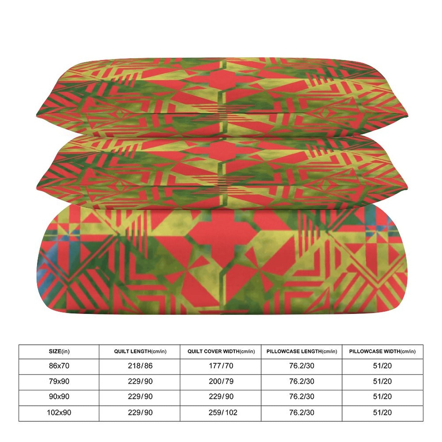 Fiji Masi 3-Piece Bedding Set-90"x90"/ 229x229cm (Dual-sided Printing) 21