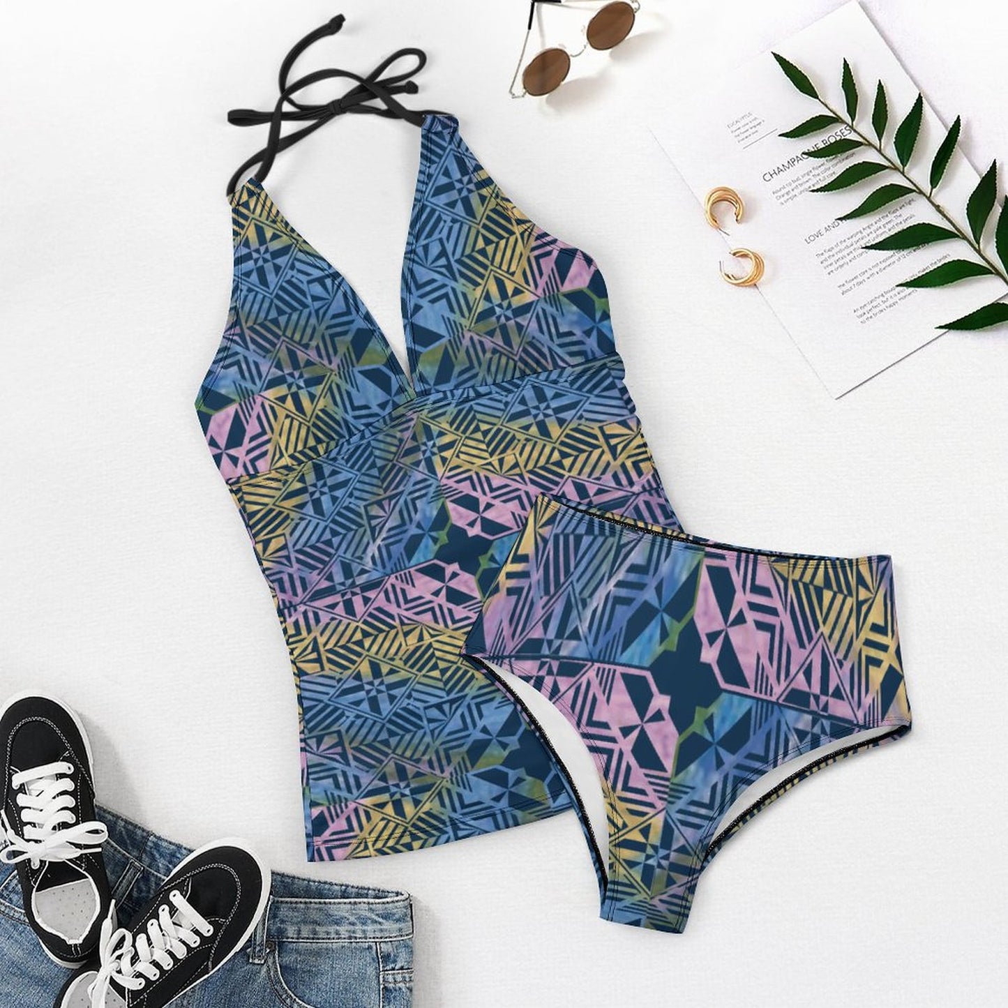 Fiji Masi 2-Piece Women's Halter Tankini 2