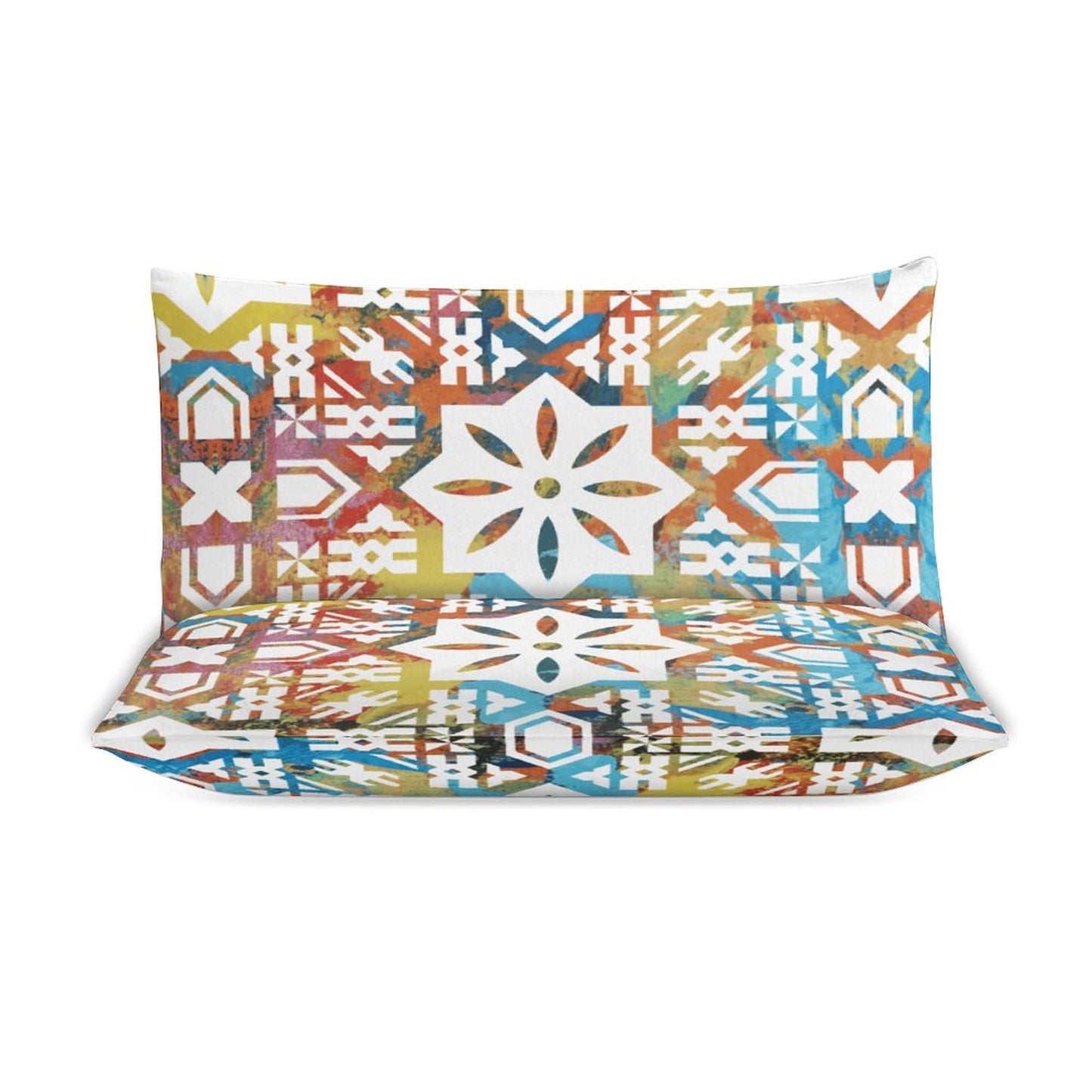Fiji Masi 3-Piece Bedding Set-90"x90"/ 229x229cm (Dual-sided Printing) 22
