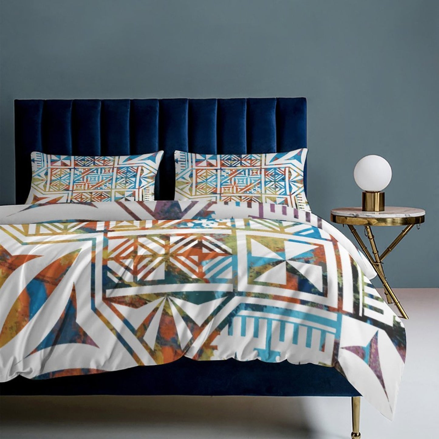 Fiji Masi 3-Piece Bedding Set-90"x90"/ 229x229cm (Dual-sided Printing) 12