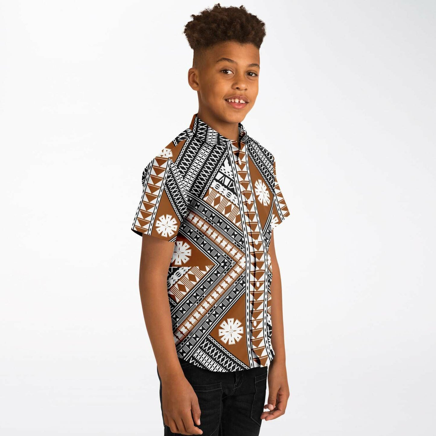 Fiji Masi Kids/Youth Short Sleeve Button Down Shirt 3