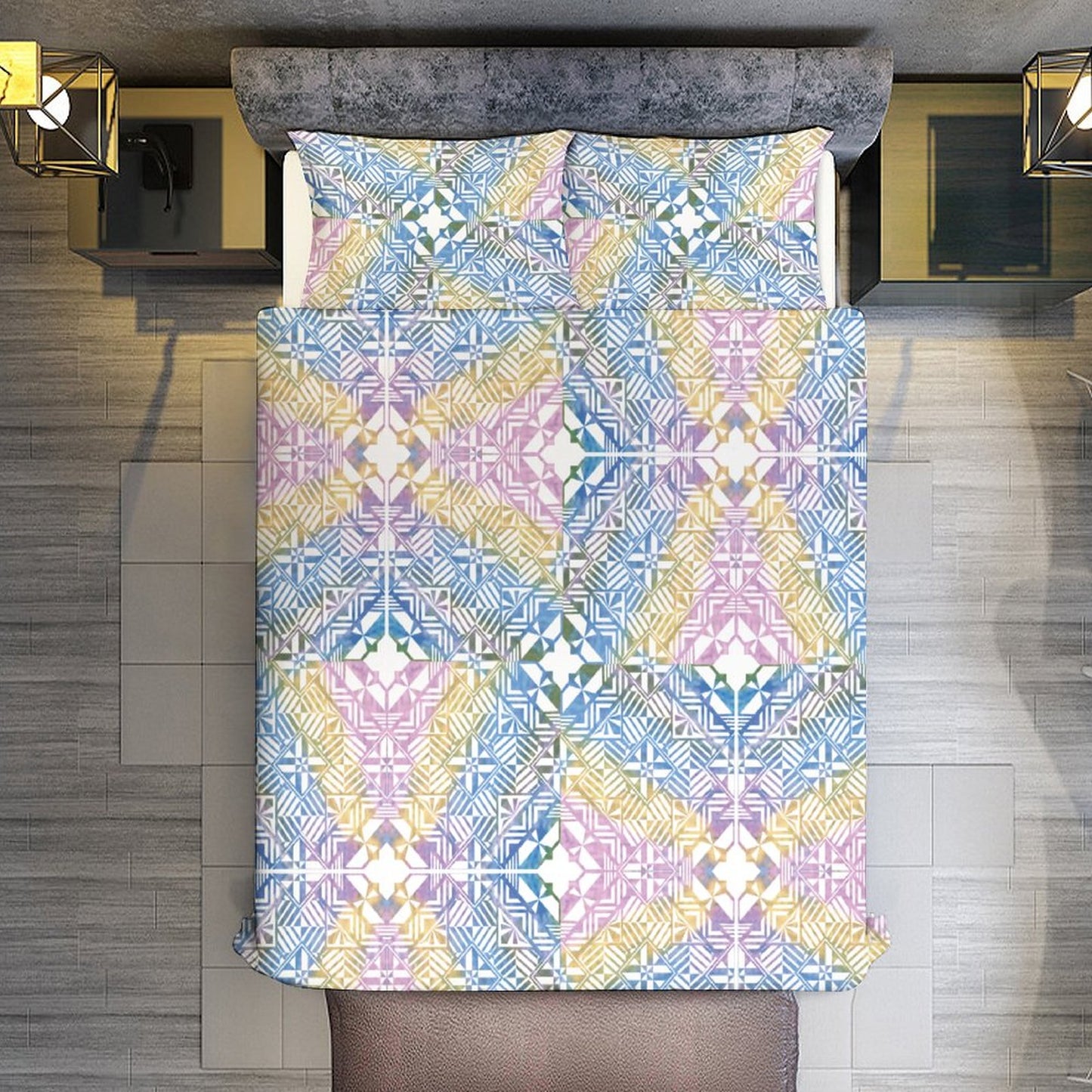 Fiji Masi 3-Piece Bedding Set-90"x90"/ 229x229cm (Dual-sided Printing) 16