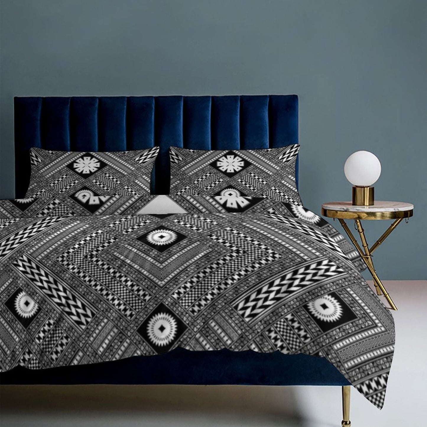 Fiji Masi 3-Piece Bedding Set-90"x90"/ 229x229cm (Dual-sided Printing) 24