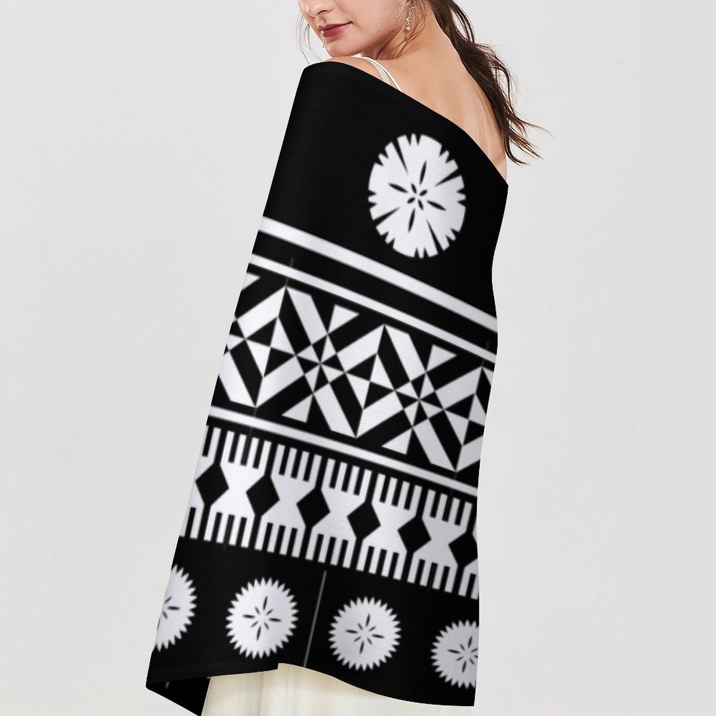 Fiji Masi Cashmere-like Tassel Scarf 1