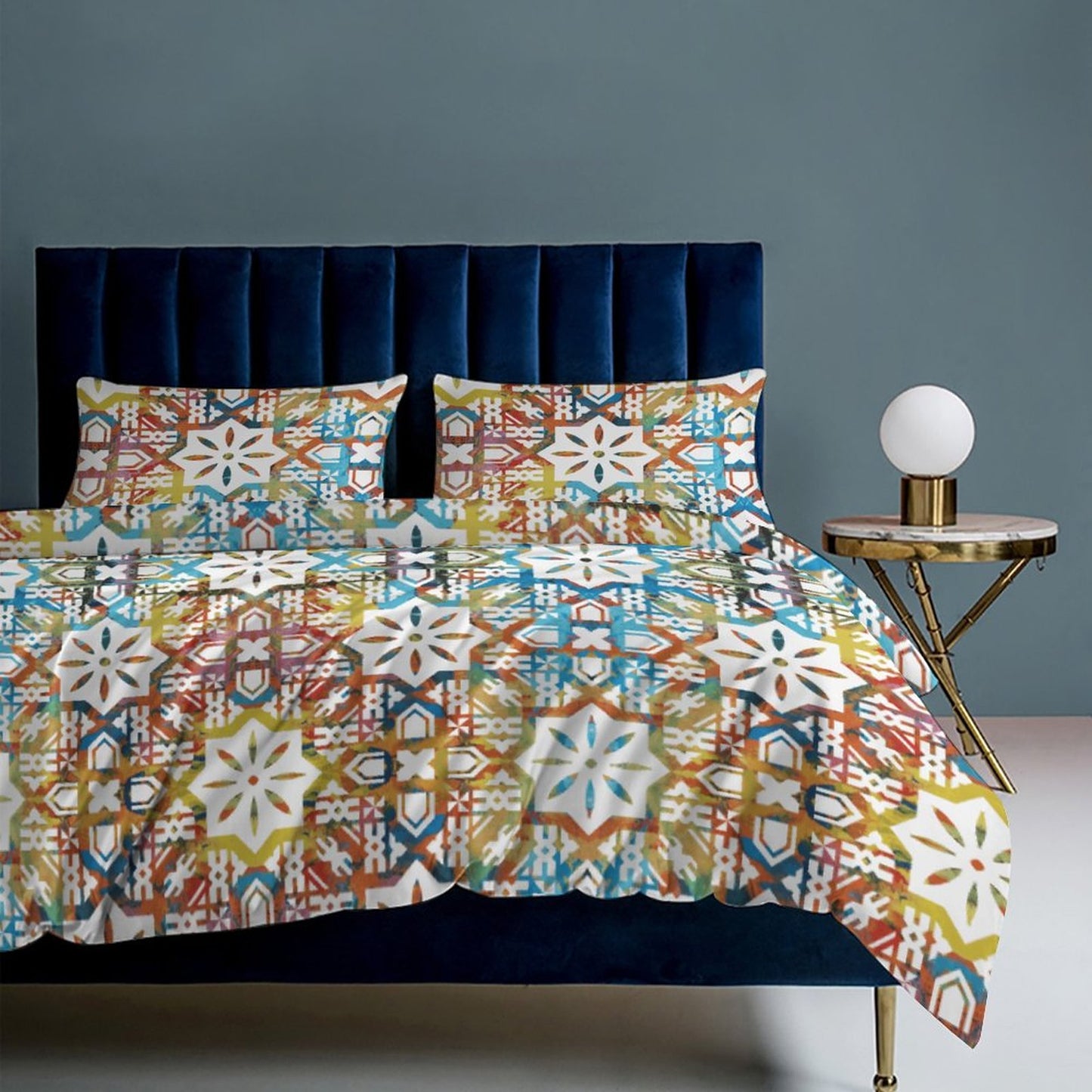 Fiji Masi 3-Piece Bedding Set-90"x90"/ 229x229cm (Dual-sided Printing) 22