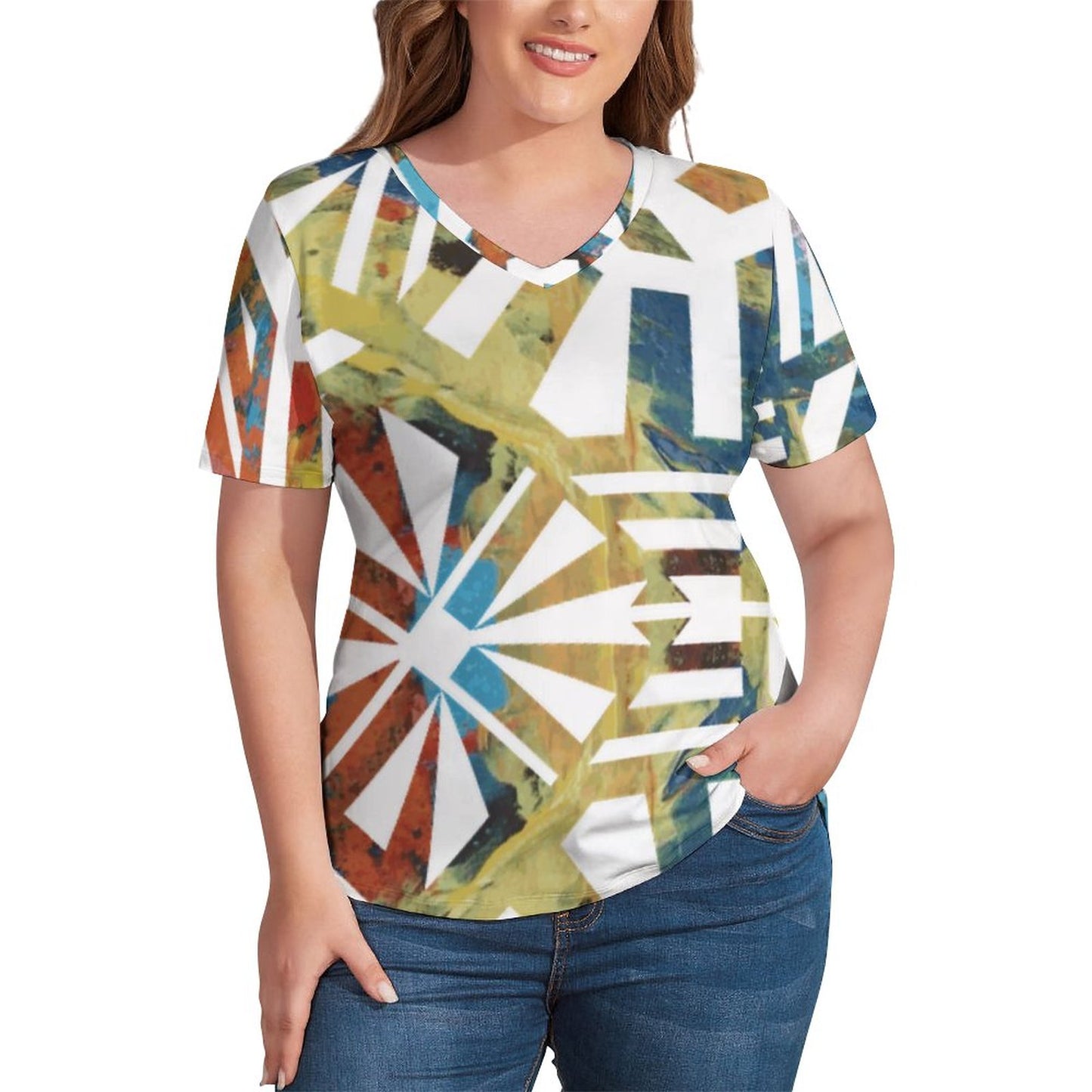 Fiji MasiIce Silk V Neck Short-Sleeve Shirt 1