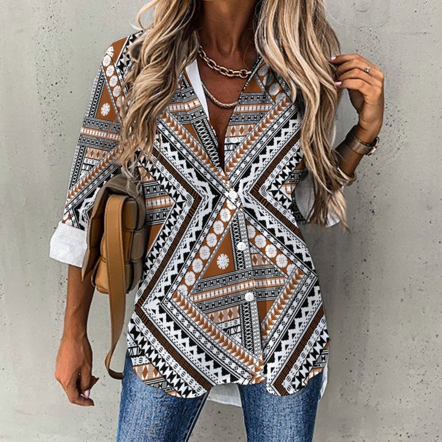 Fiji Masi Asymmetrical Hem Shirt 1