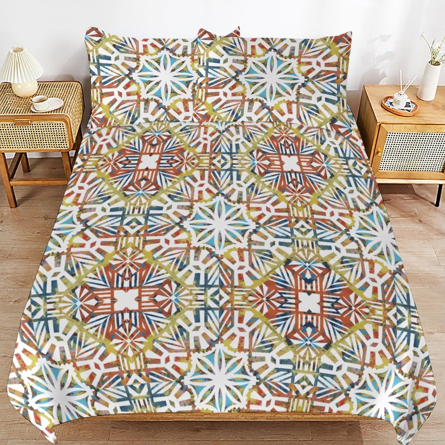 Fiji Masi 3-Piece Bedding Set-90"x90"/ 229x229cm (Dual-sided Printing) 14