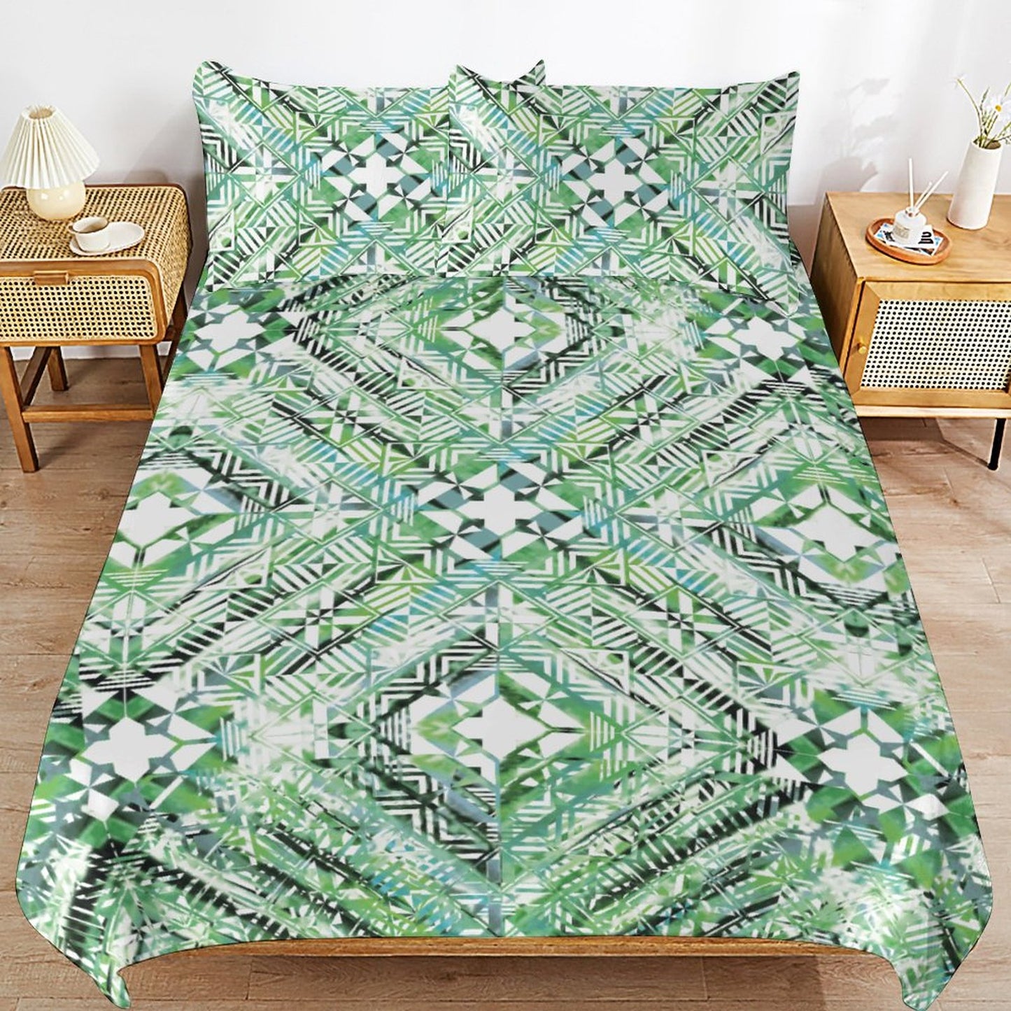 Fiji Masi 3-Piece Bedding Set-90"x90"/ 229x229cm (Dual-sided Printing) 23