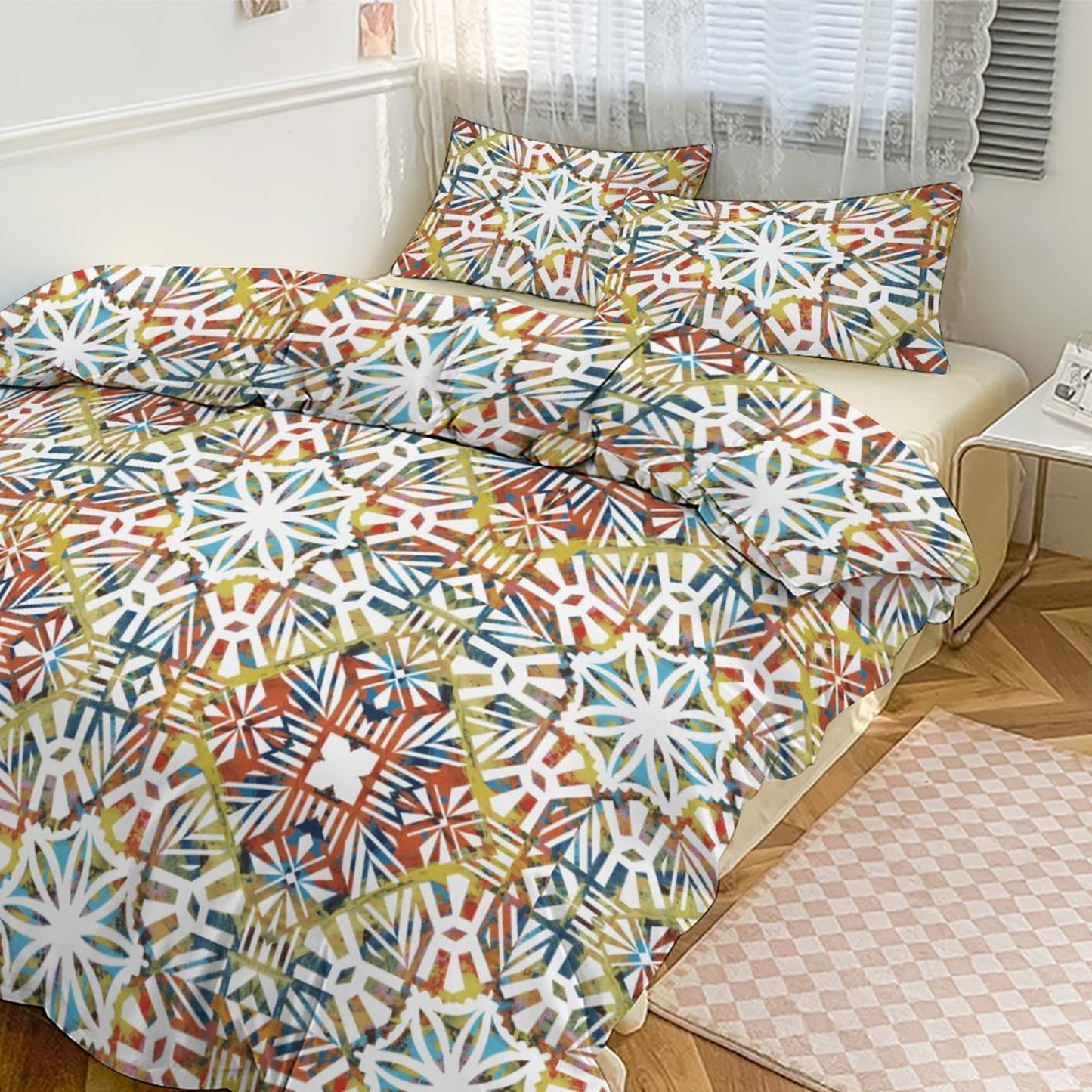 Fiji Masi 3-Piece Bedding Set-90"x90"/ 229x229cm (Dual-sided Printing) 14