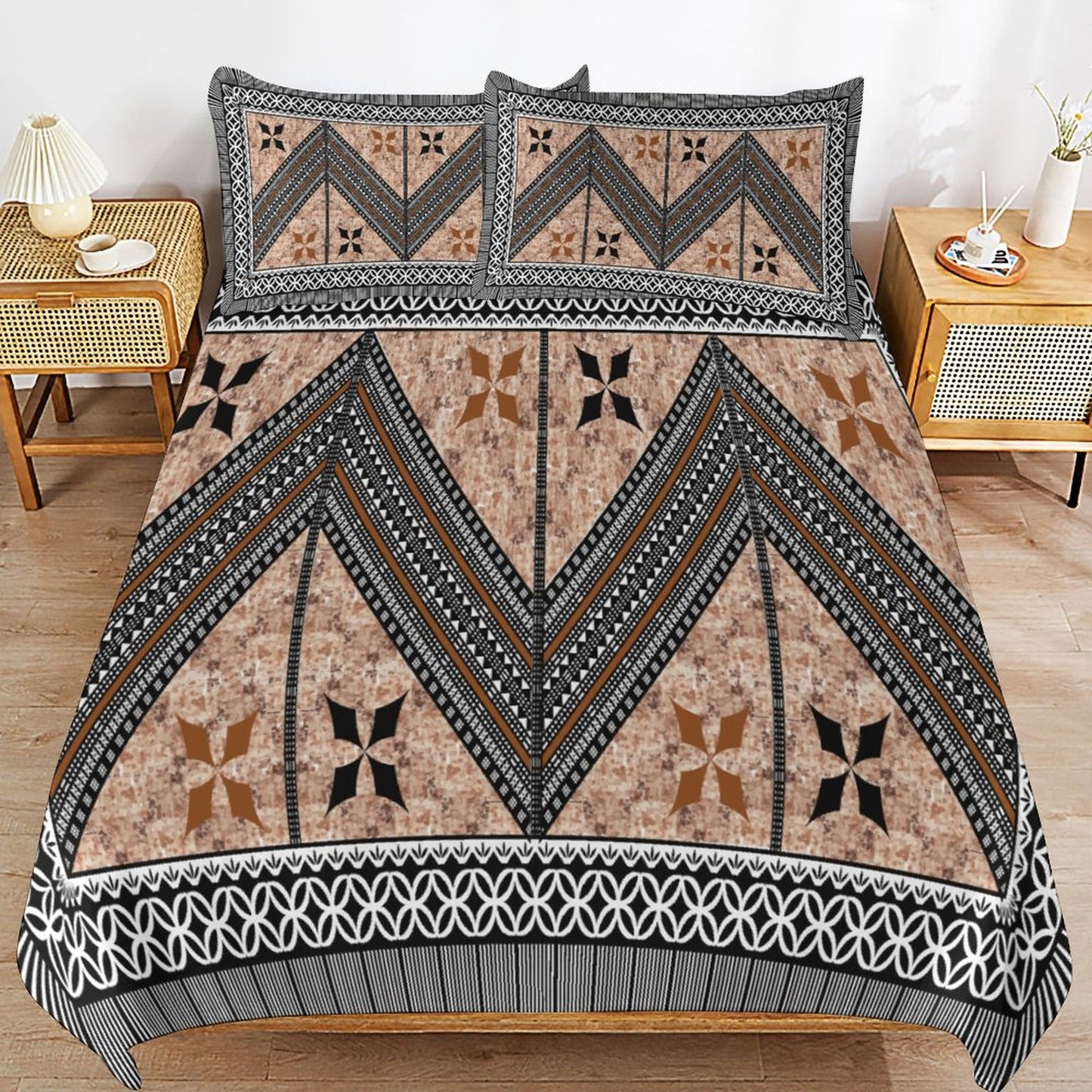 Fiji Masi 3-Piece Bedding Set-90"x90"/ 229x229cm (Dual-sided Printing) 9