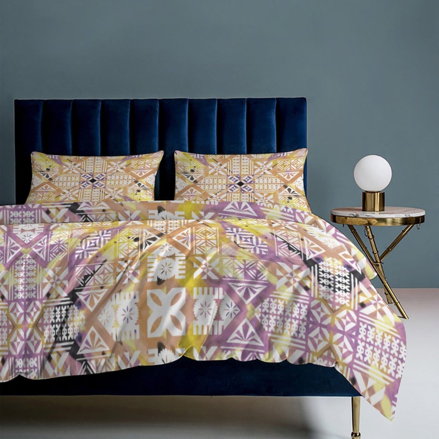 Fiji Masi 3-Piece Bedding Set-90"x90"/ 229x229cm (Dual-sided Printing) 18