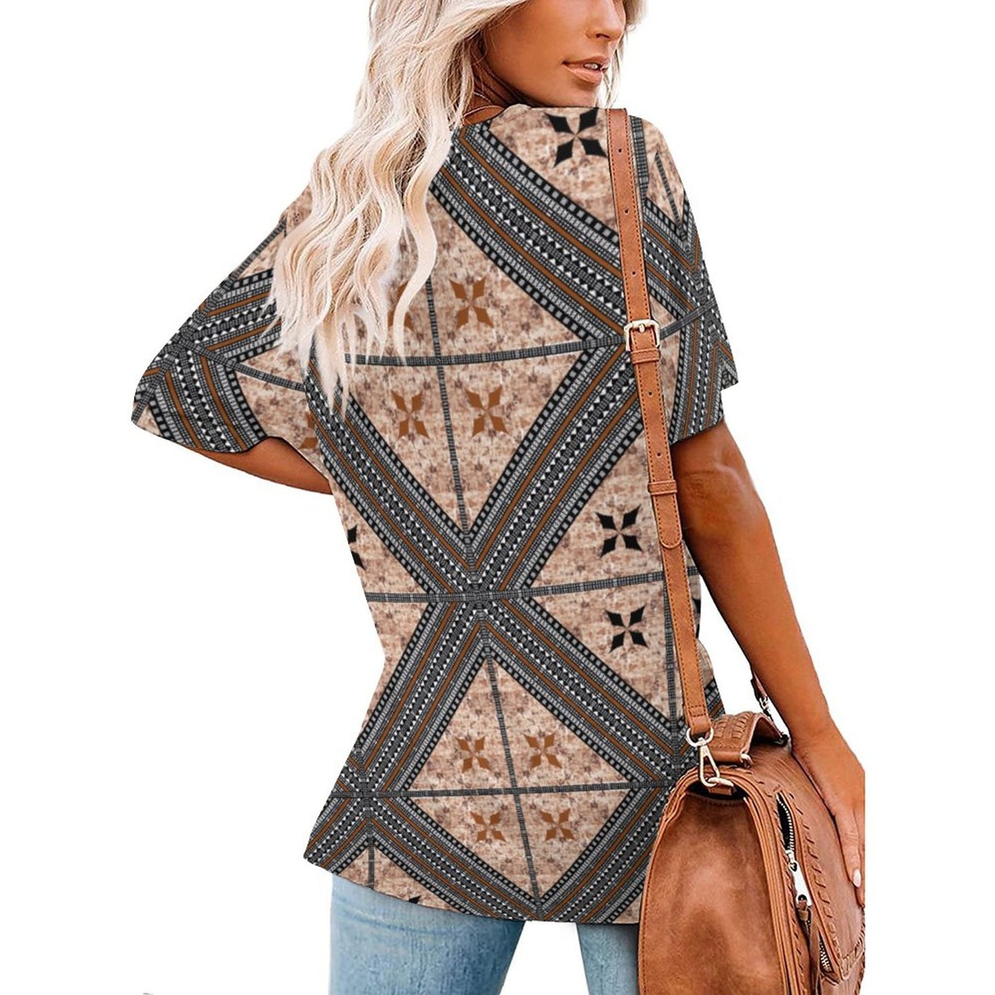 Fiji Masi Ice Silk V Neck Short-Sleeve Shirt 4