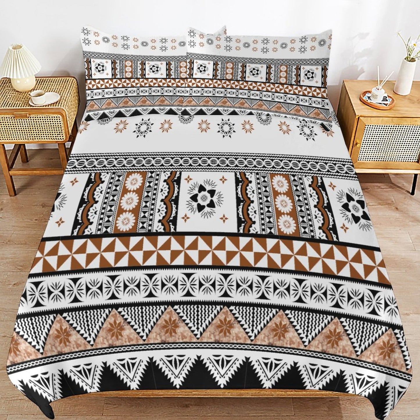 Fiji Masi 3-Piece Bedding Set-90"x90"/ 229x229cm (Dual-sided Printing) 9