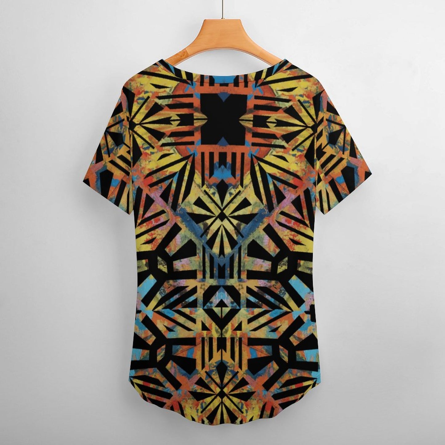 Fiji Masi Ice Silk V Neck Short-Sleeve Shirt 2