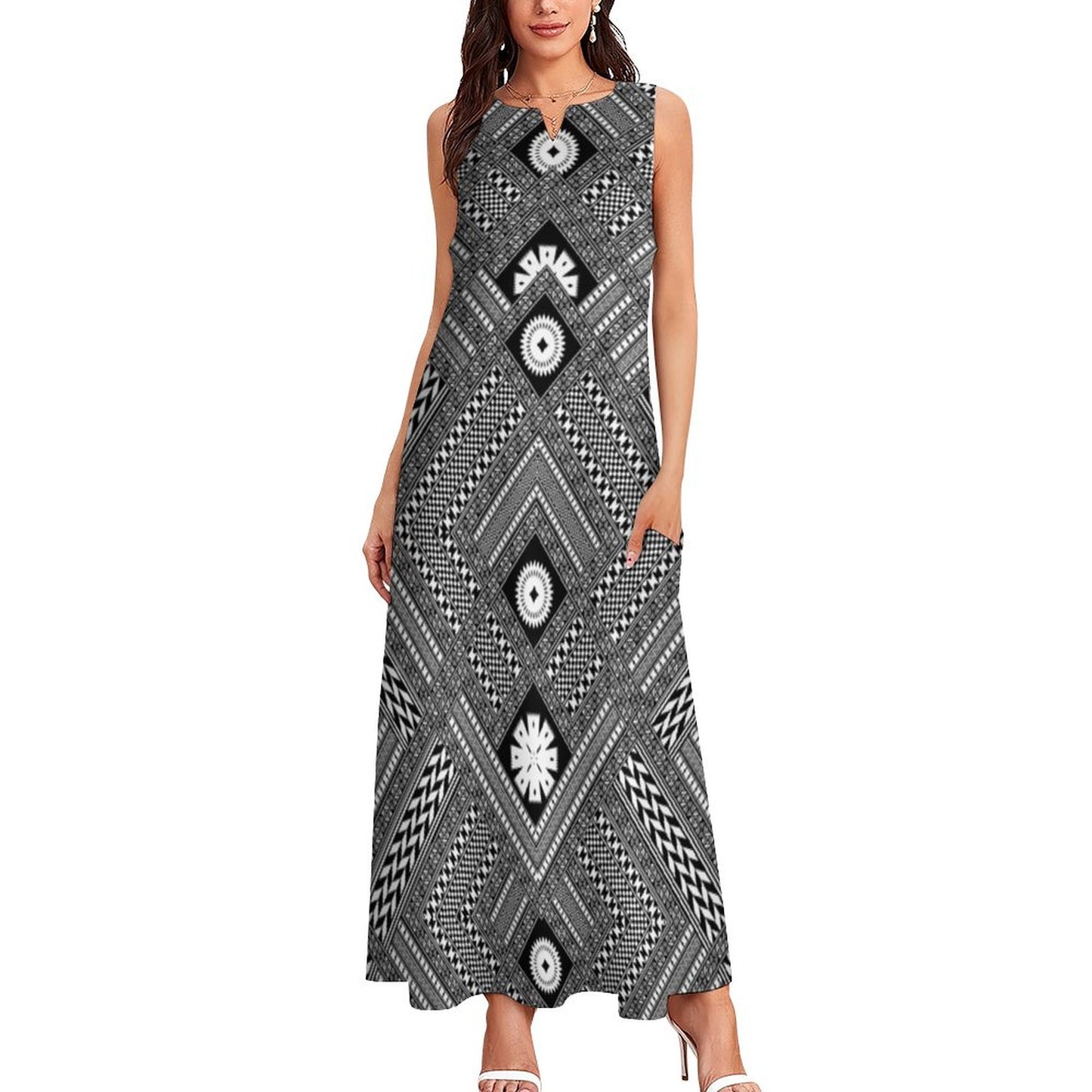 Fiji Masi Sleeveless Ankle-length Dress 3