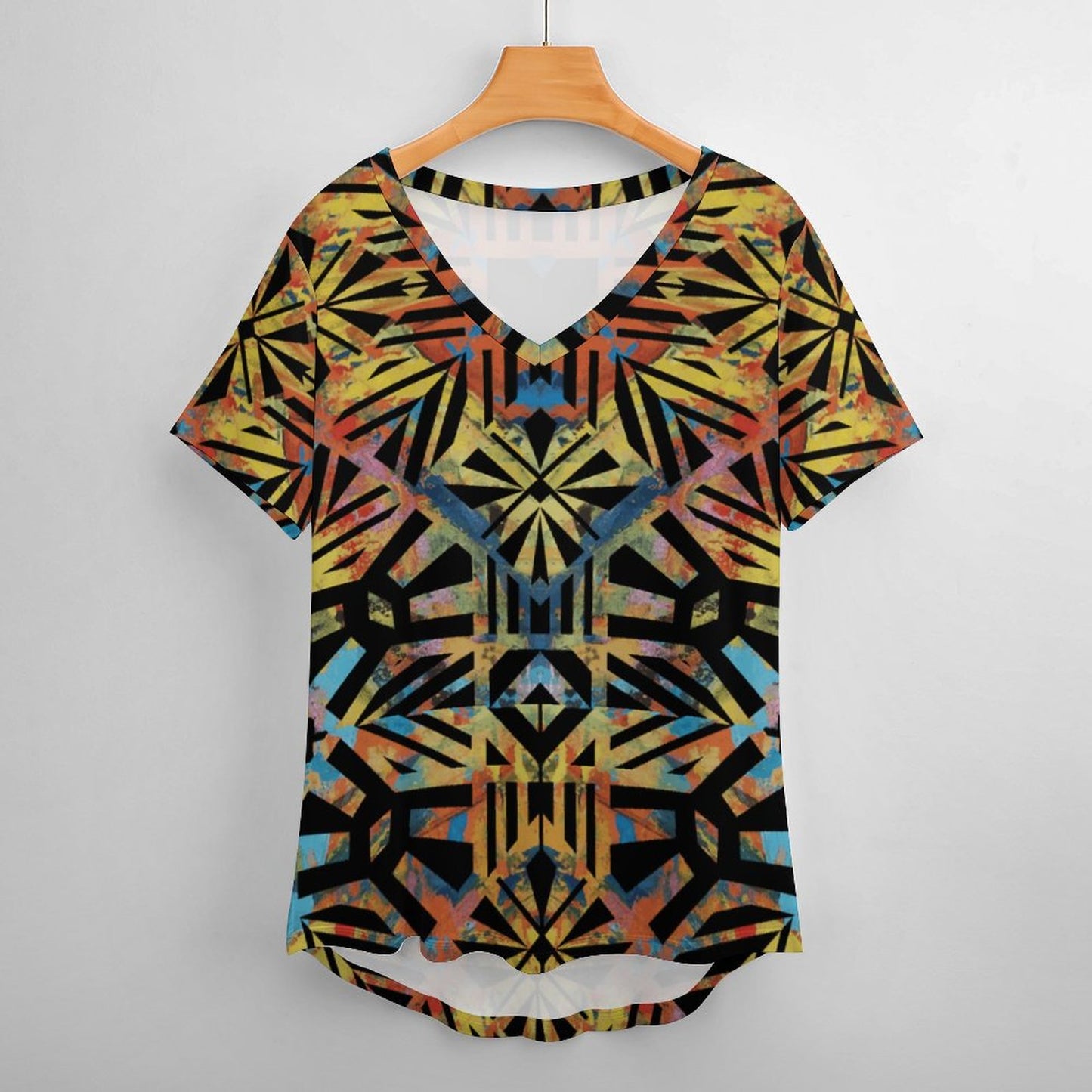 Fiji Masi Ice Silk V Neck Short-Sleeve Shirt 2