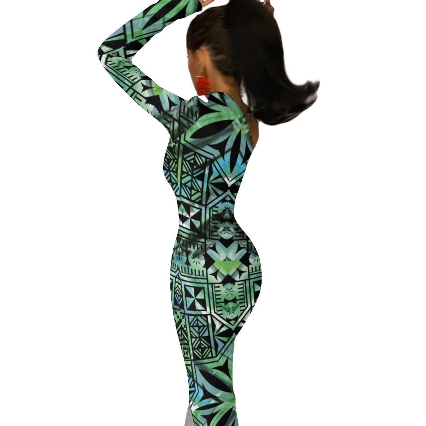 Fiji Masi One Shoulder Split Dress 1
