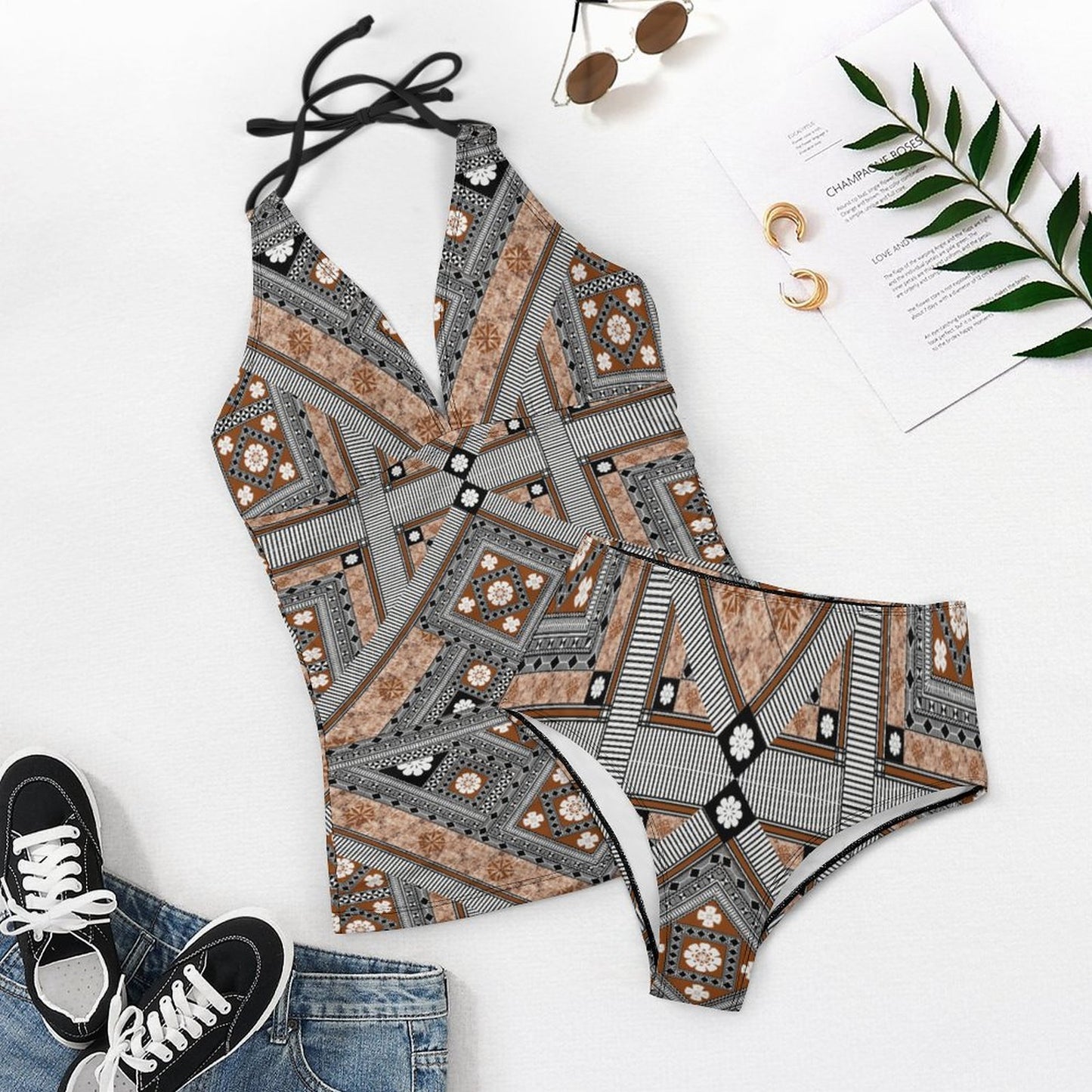 Fiji Masi 2-Piece Women's Halter Tankini 5