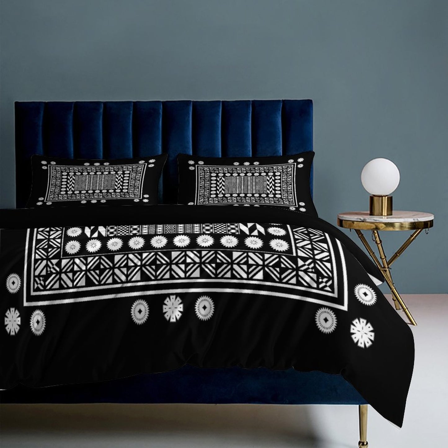 Fiji Masi 3-Piece Bedding Set-90"x90"/ 229x229cm (Dual-sided Printing) 1