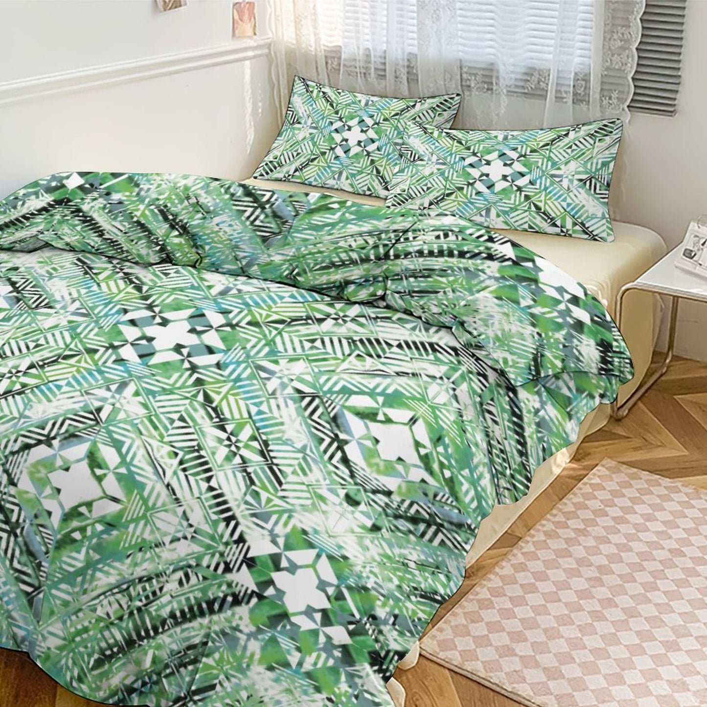Fiji Masi 3-Piece Bedding Set-90"x90"/ 229x229cm (Dual-sided Printing) 23