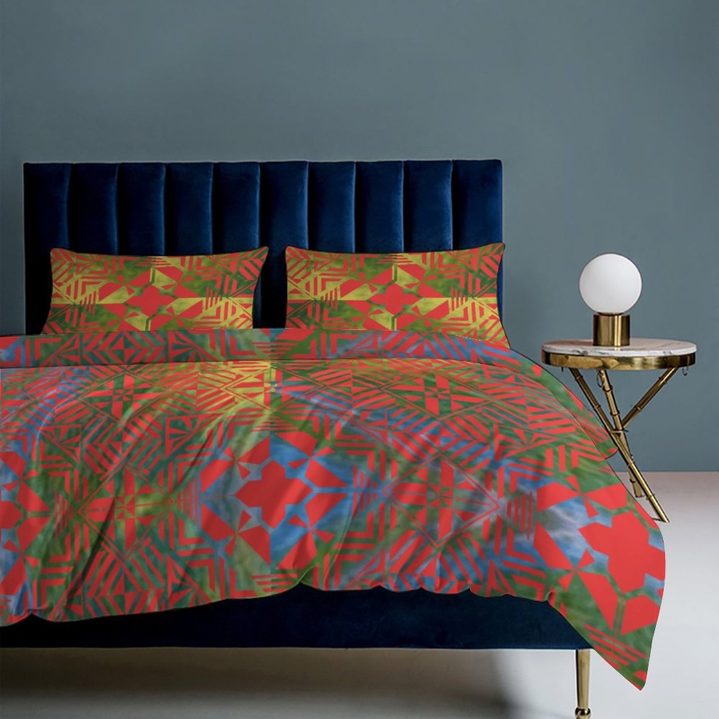 Fiji Masi 3-Piece Bedding Set-90"x90"/ 229x229cm (Dual-sided Printing) 21