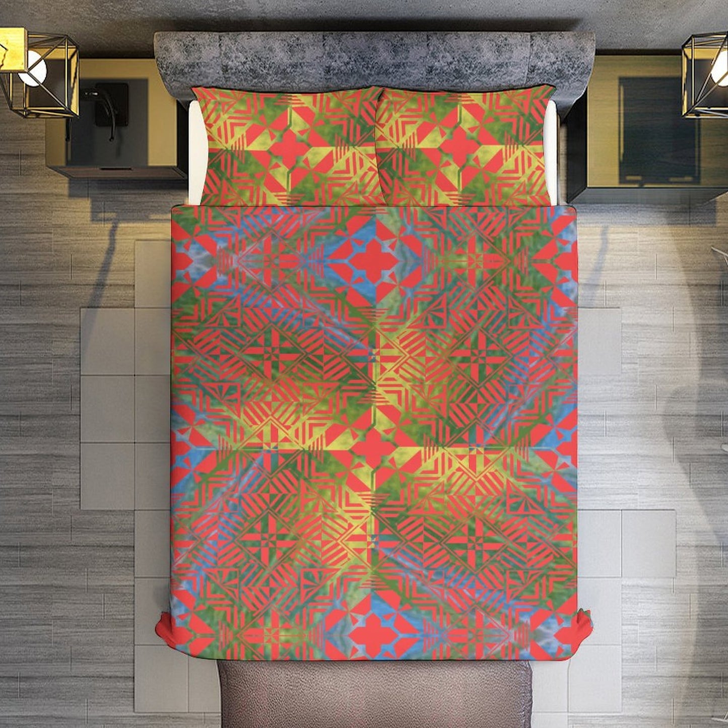 Fiji Masi 3-Piece Bedding Set-90"x90"/ 229x229cm (Dual-sided Printing) 21