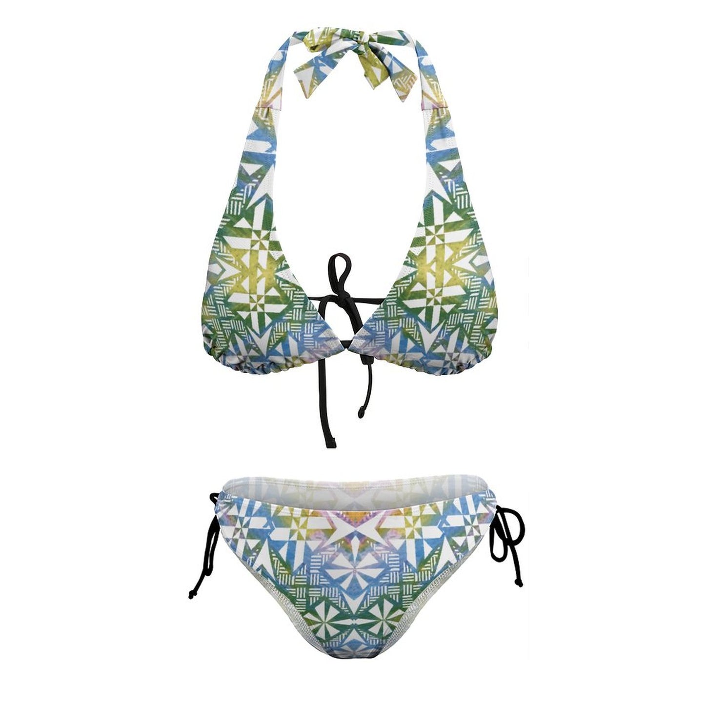 Fiji Masi Plus Size Women‘s Halter Bikini Set 3
