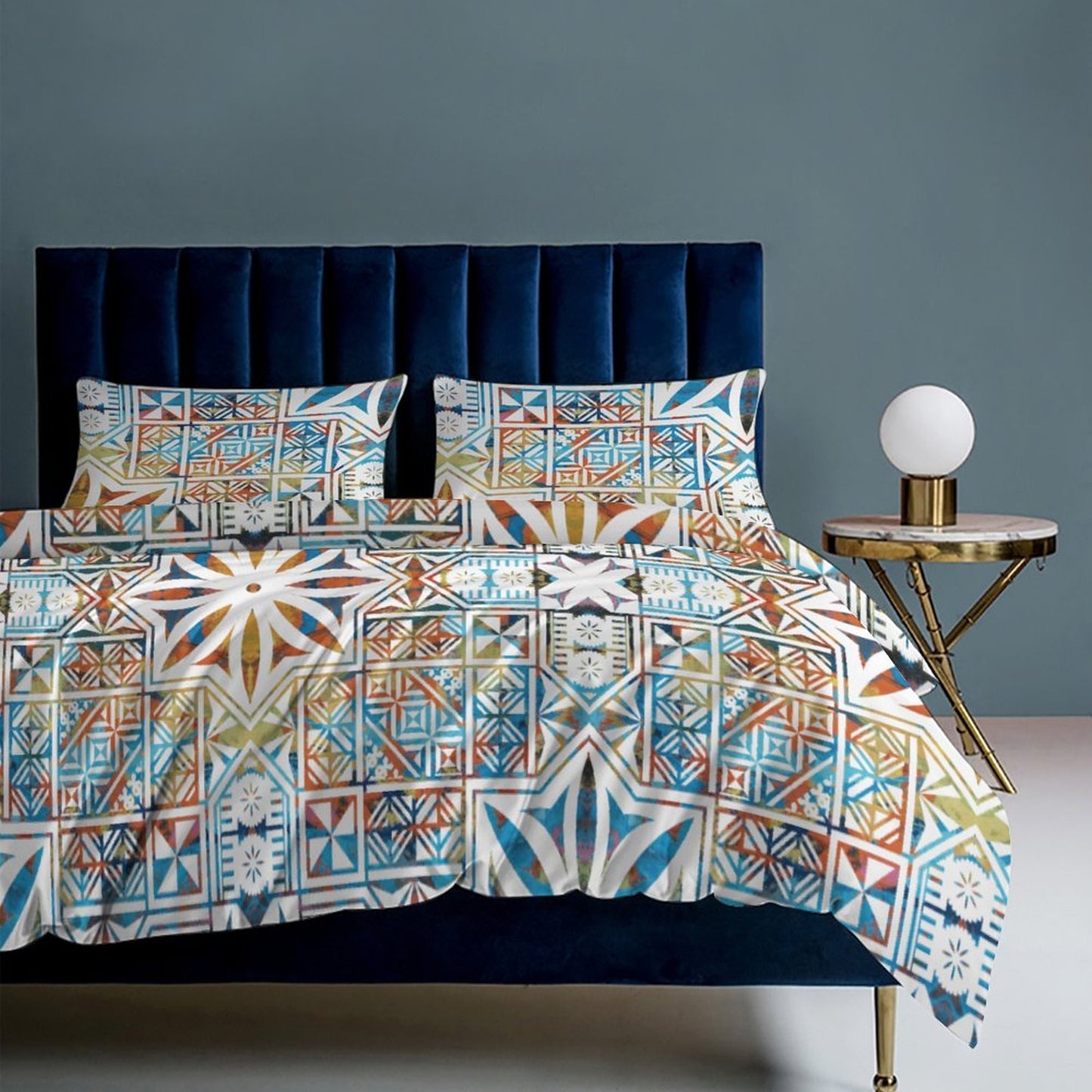 Fiji Masi 3-Piece Bedding Set-90"x90"/ 229x229cm (Dual-sided Printing) 15