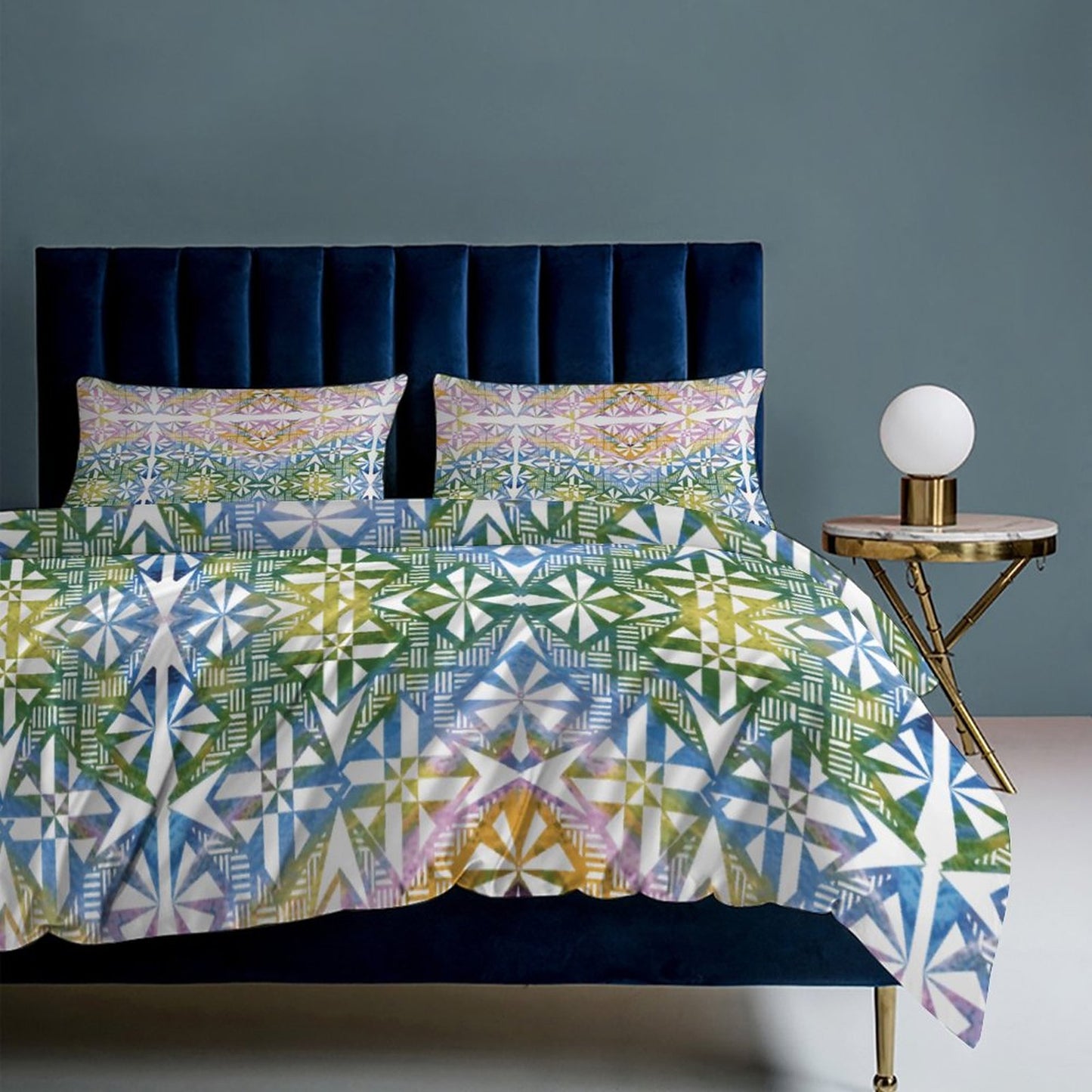Fiji Masi 3-Piece Bedding Set-90"x90"/ 229x229cm (Dual-sided Printing) 17