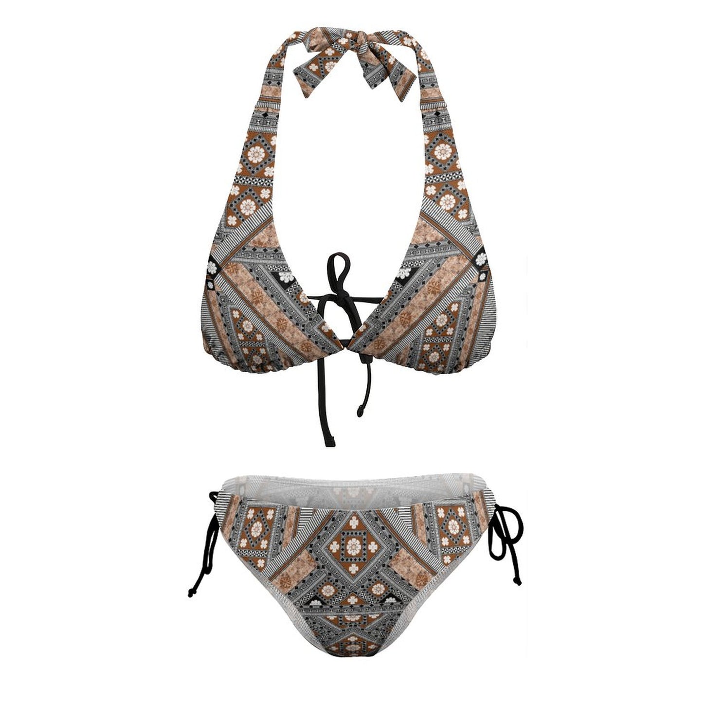 Fiji Masi Plus Size Women‘s Halter Bikini Set 4