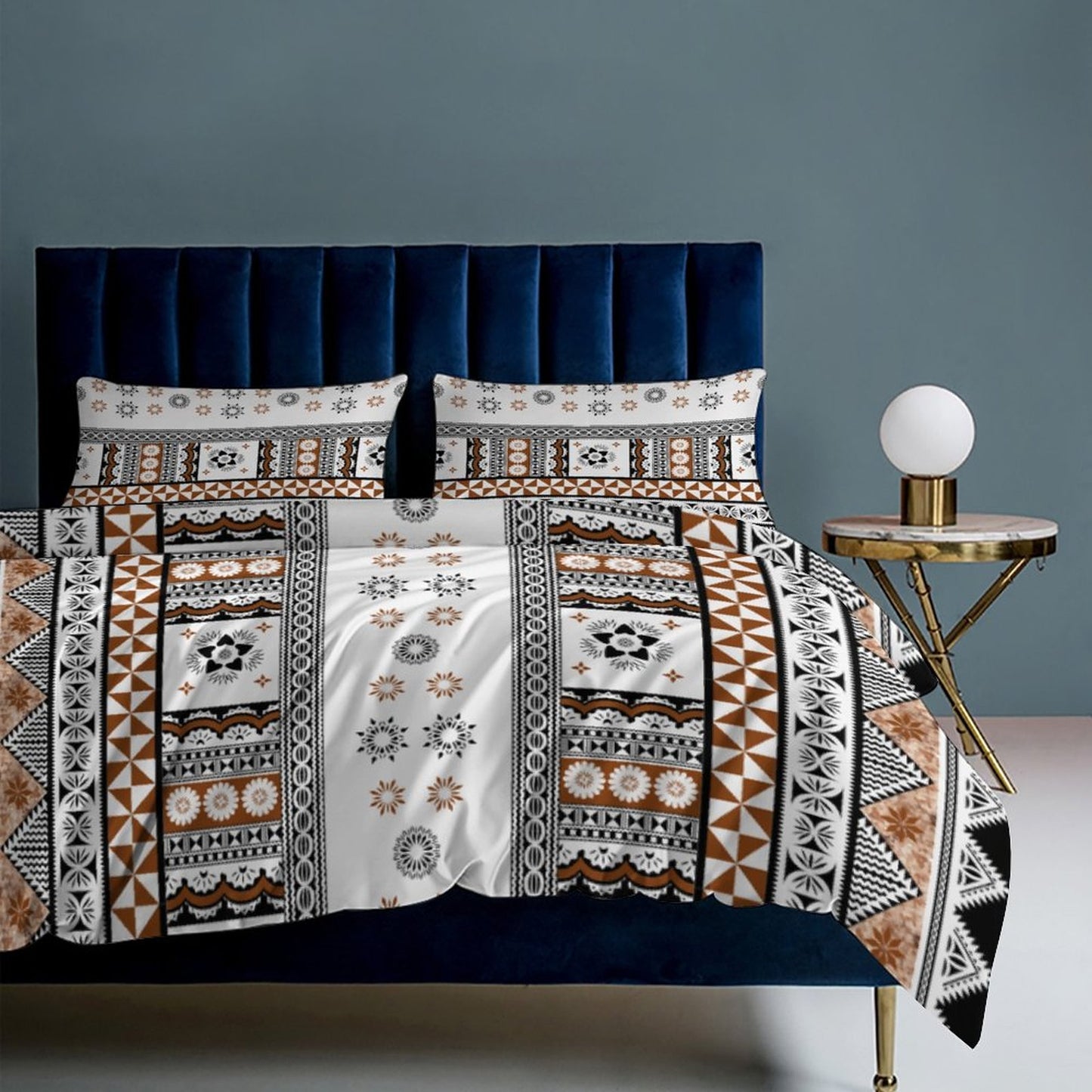 Fiji Masi 3-Piece Bedding Set-90"x90"/ 229x229cm (Dual-sided Printing) 26
