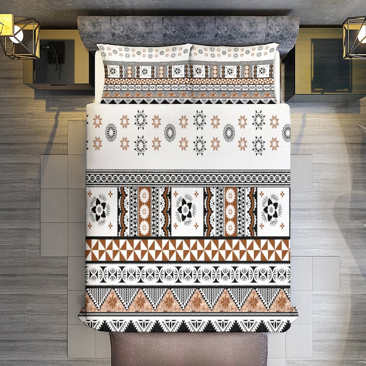 Fiji Masi 3-Piece Bedding Set-90"x90"/ 229x229cm (Dual-sided Printing) 9