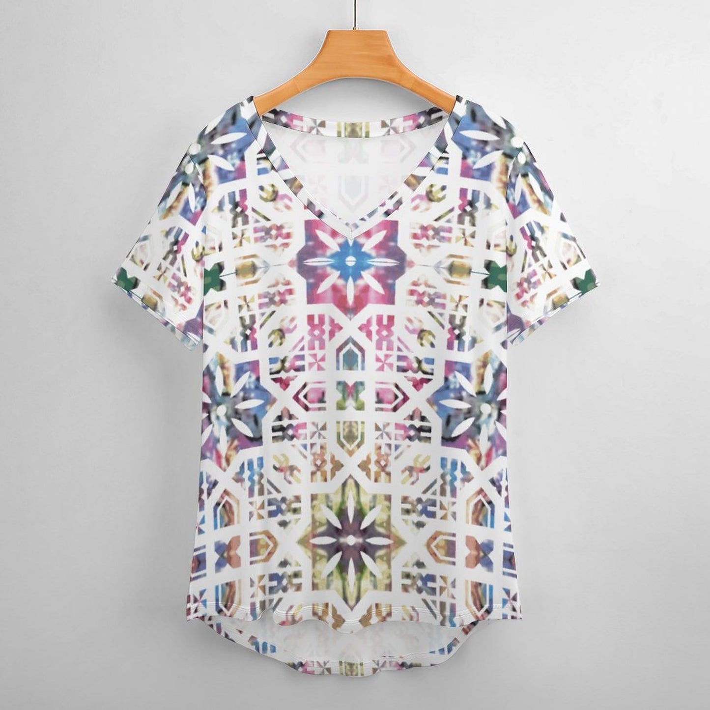 Fiji Masi Ice Silk V Neck Short-Sleeve Shirt 3
