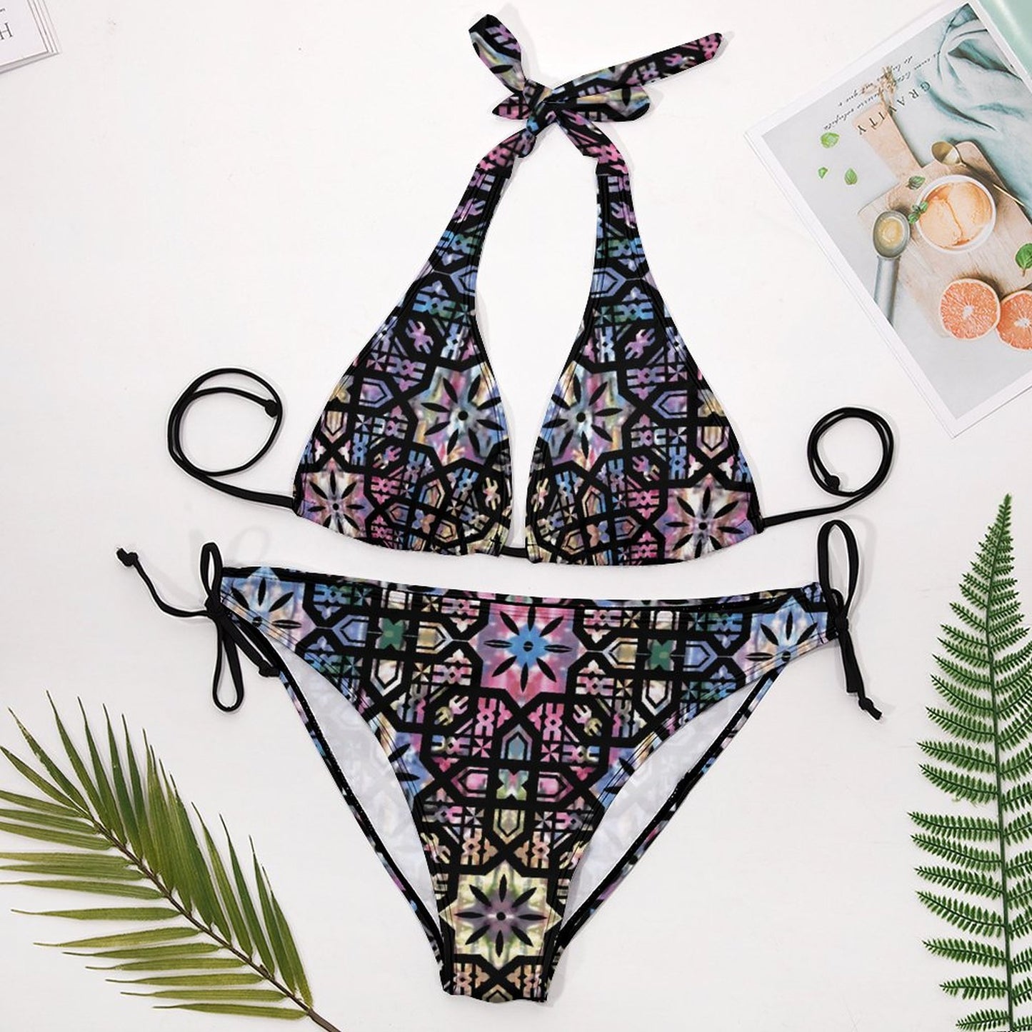 Fiji Masi Plus Size Women‘s Halter Bikini Set 2