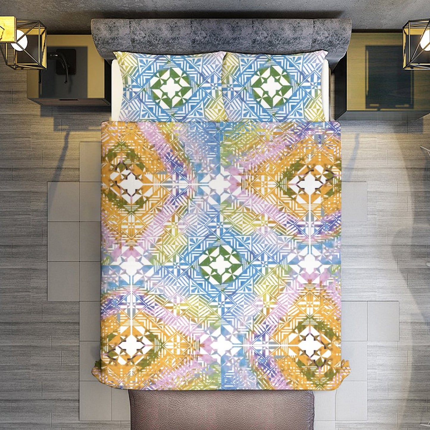 Fiji Masi 3-Piece Bedding Set-90"x90"/ 229x229cm (Dual-sided Printing) 20