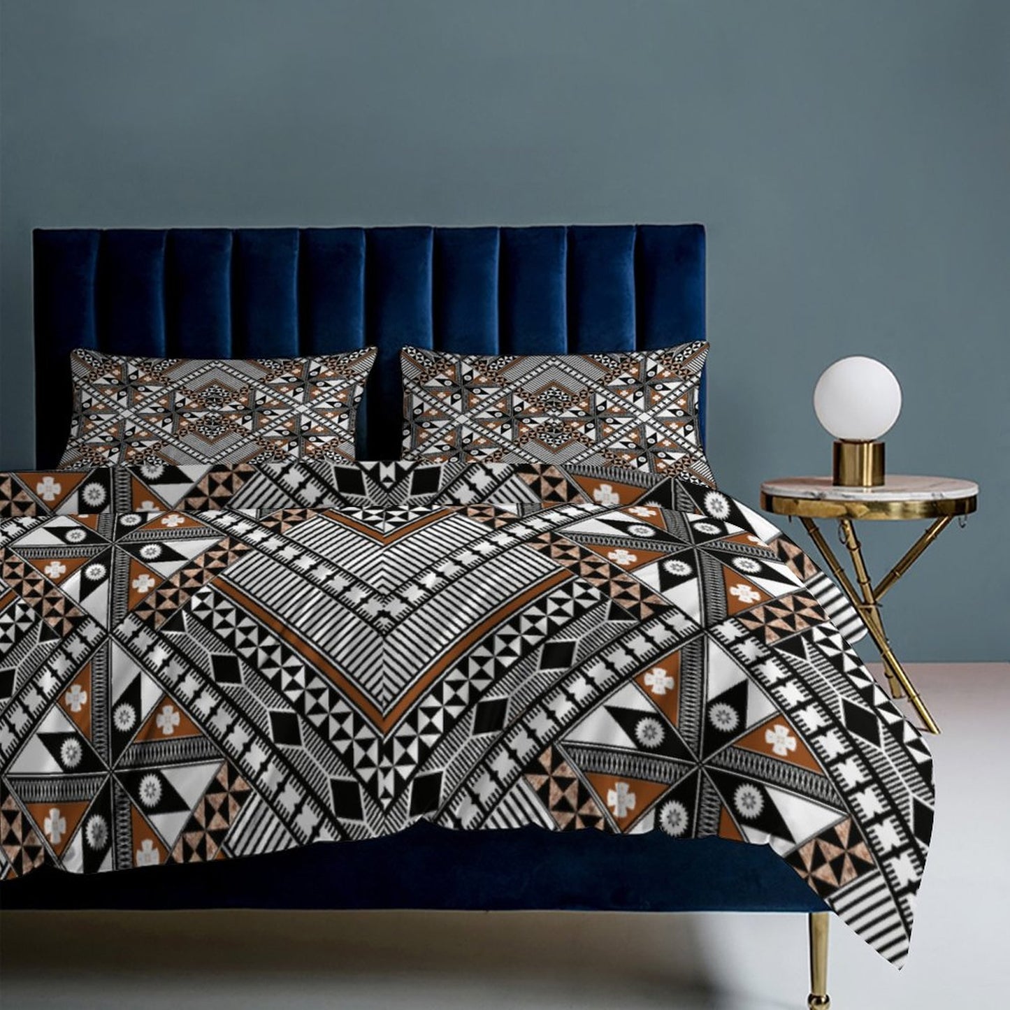 Fiji Masi 3-Piece Bedding Set-90"x90"/ 229x229cm (Dual-sided Printing) 2