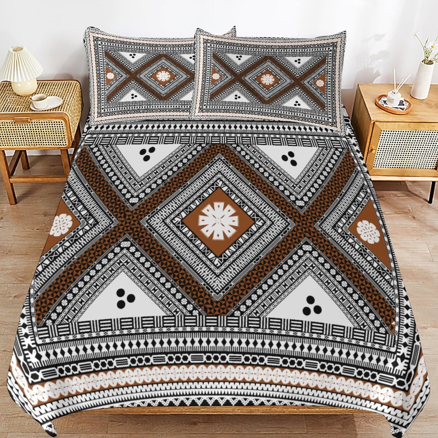 Fiji Masi 3-Piece Bedding Set-90"x90"/ 229x229cm (Dual-sided Printing) 4
