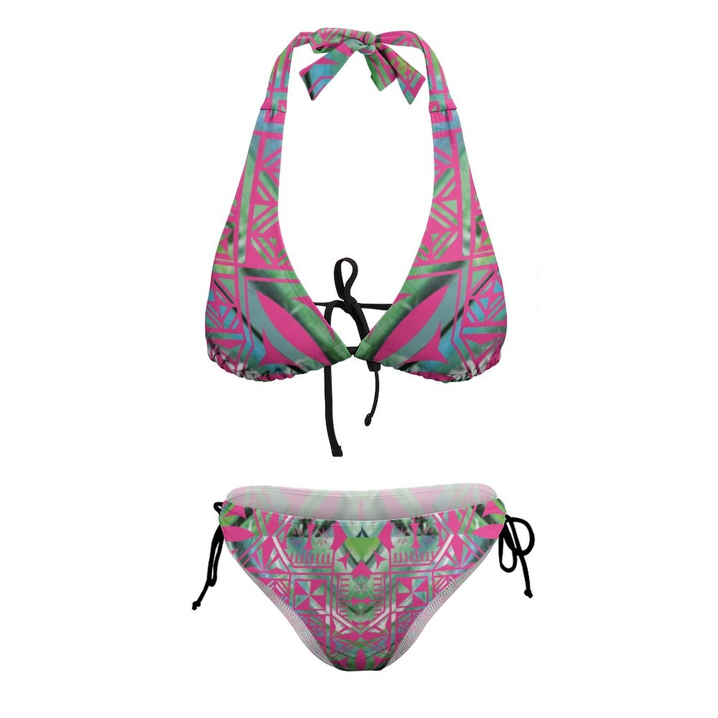 Fiji Masi Plus Size Women‘s Halter Bikini Set 1