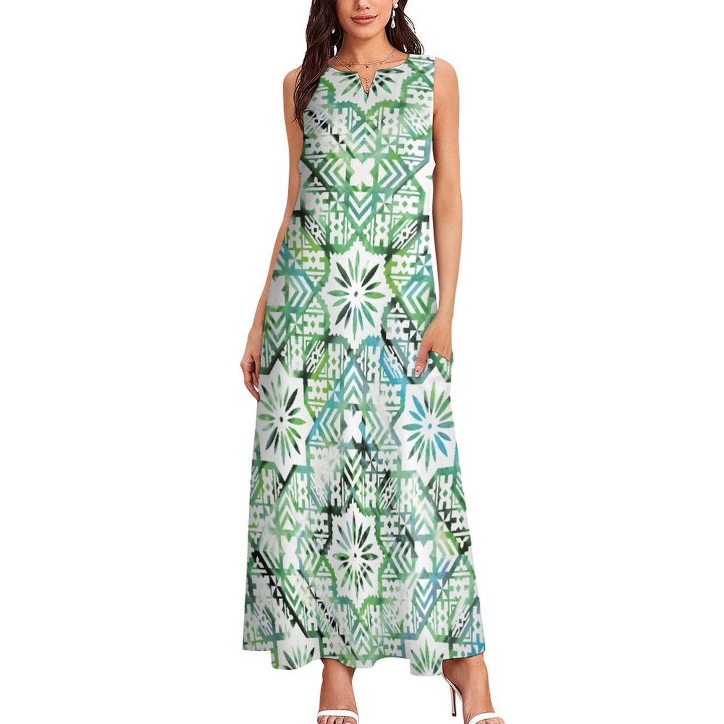 Fiji Masi Sleeveless Ankle-length Dress 2