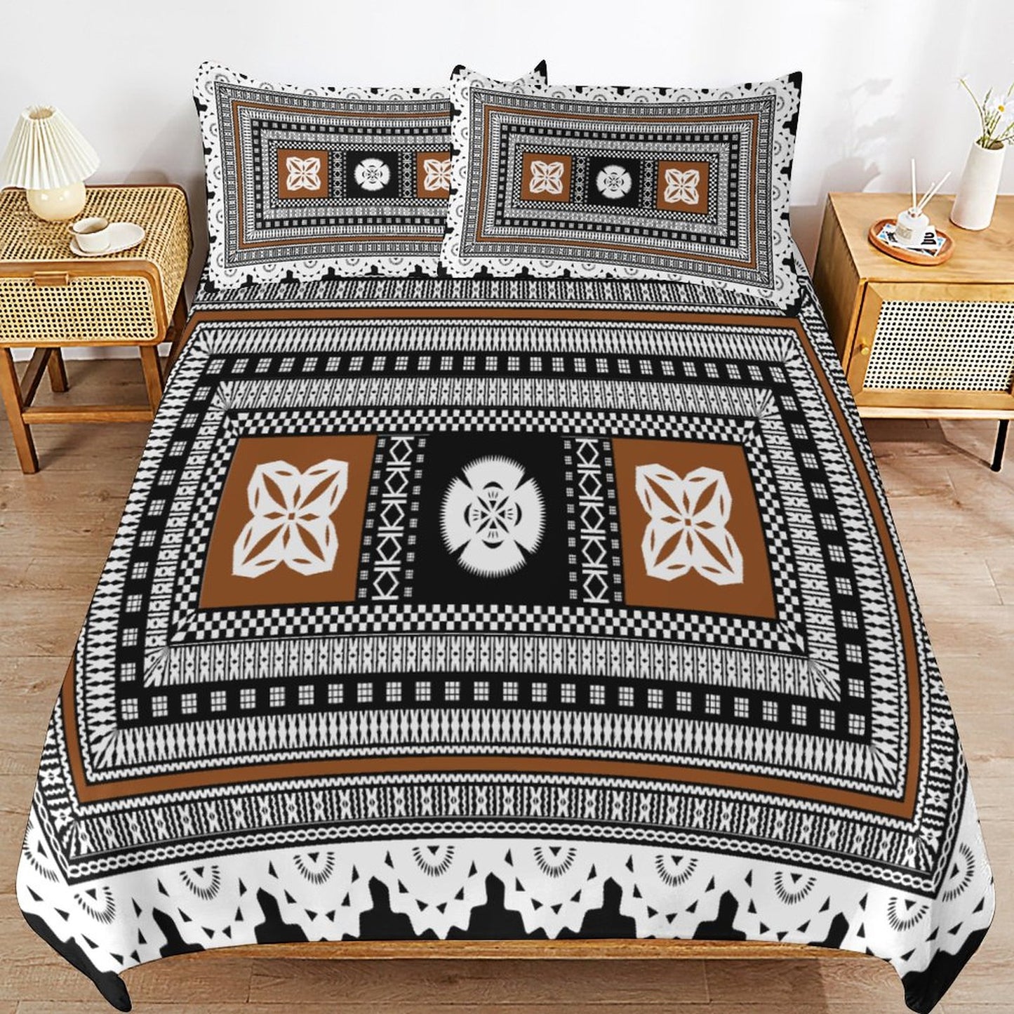 Fiji Masi 3-Piece Bedding Set-90"x90"/ 229x229cm (Dual-sided Printing) 7