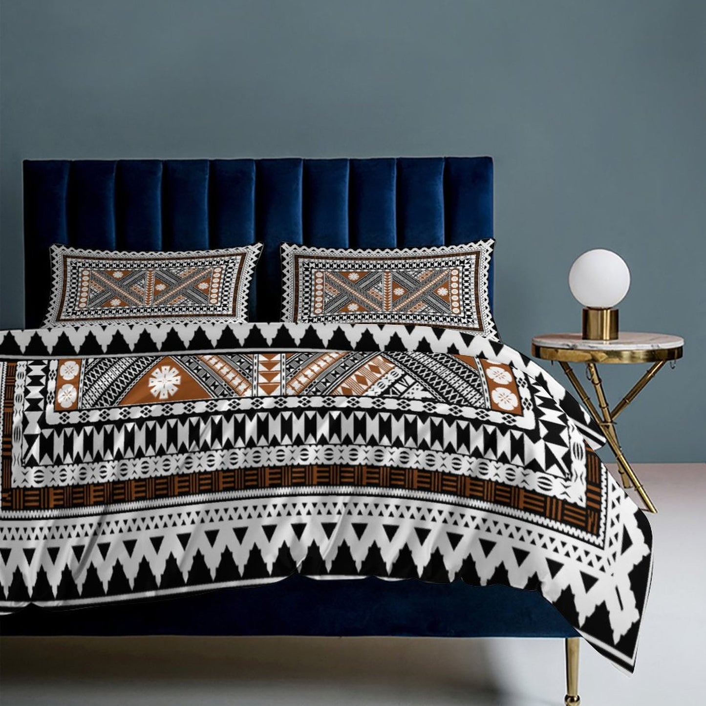 Fiji Masi 3-Piece Bedding Set-90"x90"/ 229x229cm (Dual-sided Printing) 3