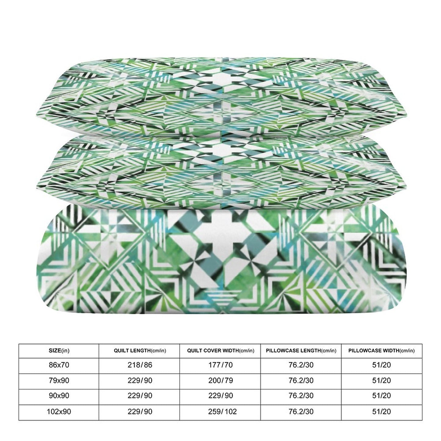 Fiji Masi 3-Piece Bedding Set-90"x90"/ 229x229cm (Dual-sided Printing) 23
