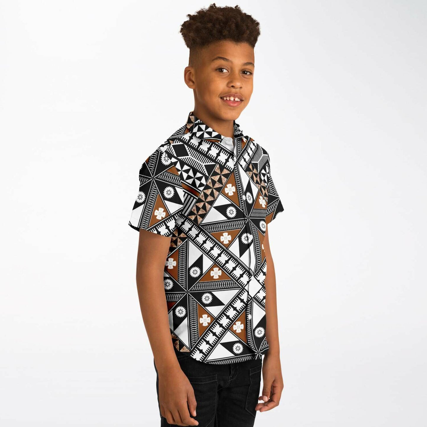 Fiji Masi Kids/Youth Short Sleeve Button Down Shirt - 5