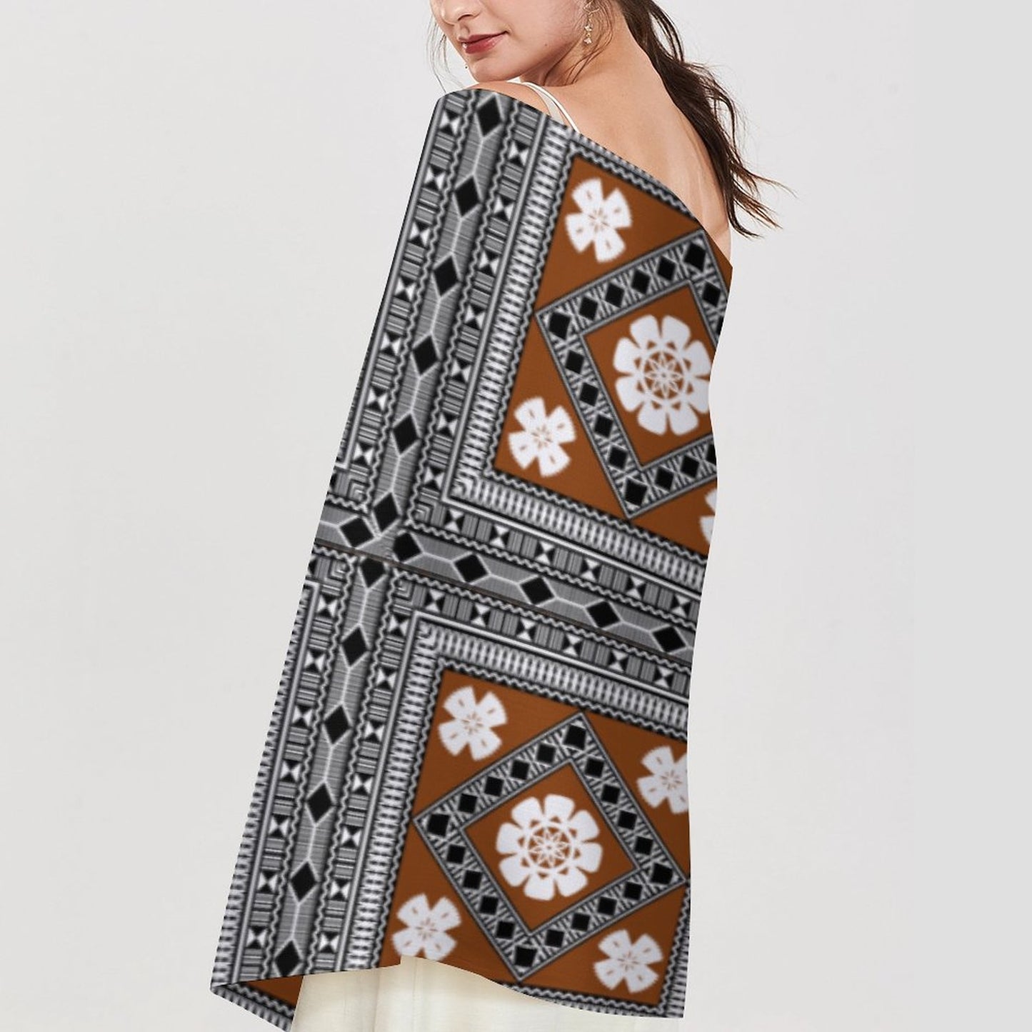 Fiji Masi Cashmere-like Tassel Scarf 4